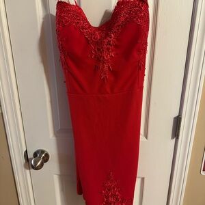Haute Monde Strapless Scarlet Dress